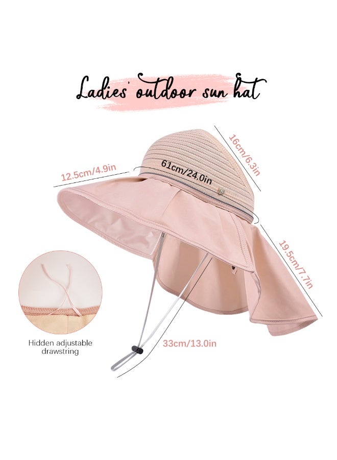 HANNEA® Women Wide Brim Sun Hat, UPF 50+ Beach Hat for Women UV Protection Stylish Sun Visor Hat for Ladies, Foldable Packable Breathable Summer Sunhats for Outdoor Travel, Fishing, Gardening - Image 5