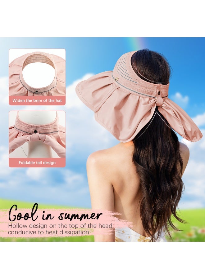 HANNEA® Women Wide Brim Sun Hat, UPF 50+ Beach Hat for Women UV Protection Stylish Sun Visor Hat for Ladies, Foldable Packable Breathable Summer Sunhats for Outdoor Travel, Fishing, Gardening - Image 3
