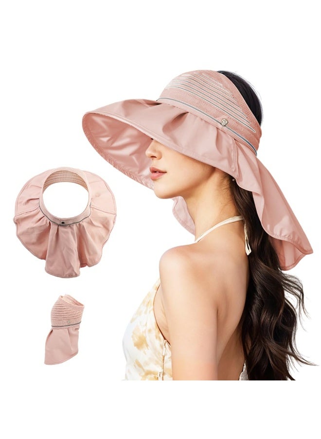 HANNEA® Women Wide Brim Sun Hat, UPF 50+ Beach Hat for Women UV Protection Stylish Sun Visor Hat for Ladies, Foldable Packable Breathable Summer Sunhats for Outdoor Travel, Fishing, Gardening - Image 1