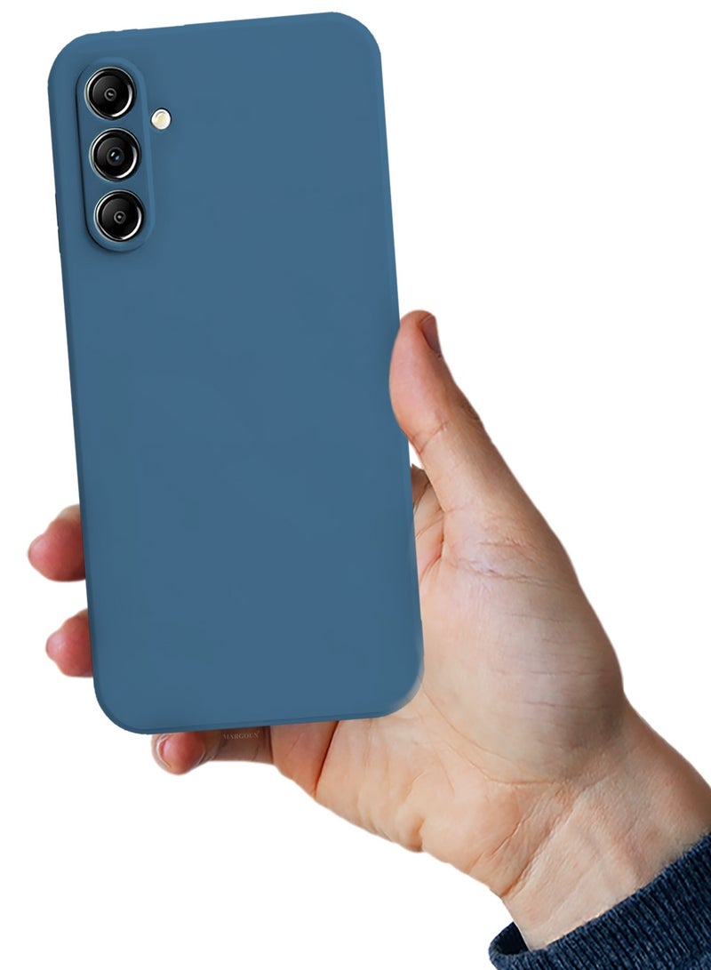 Liquid Silicone Case for Samsung Galaxy A55 Protective Phone Case with Soft Anti-Scratch Microfiber Lining Utra Slim Drop Protection Phone Cover - Blue - Image 5