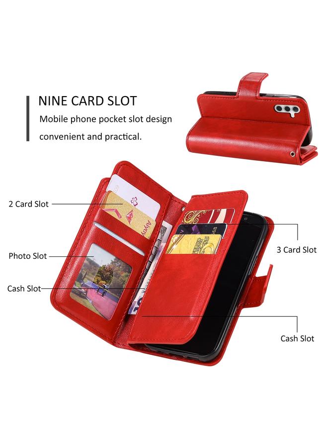 S-TOP Case For Samsung Galaxy A35 5G Tri-Fold 9-Card Wallets Leather Phone Case - Image 5