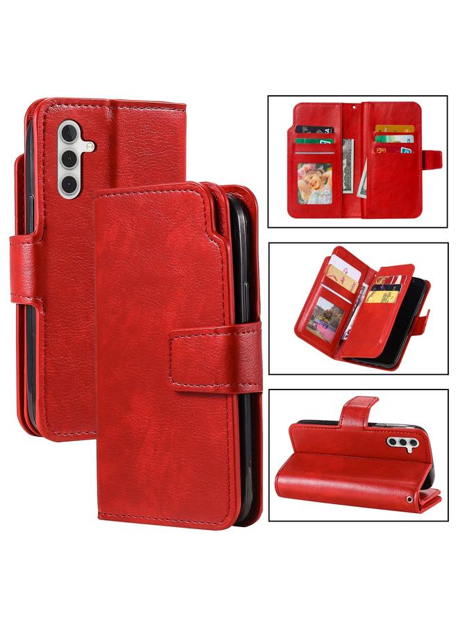 S-TOP Case For Samsung Galaxy A35 5G Tri-Fold 9-Card Wallets Leather Phone Case - Image 1