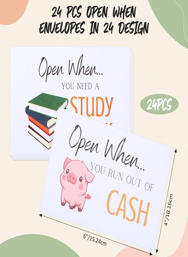 LIKEYO Open When Letters Kit - 24pcs, College Envelopes, Long Distance Gifts for College Students - Image 2