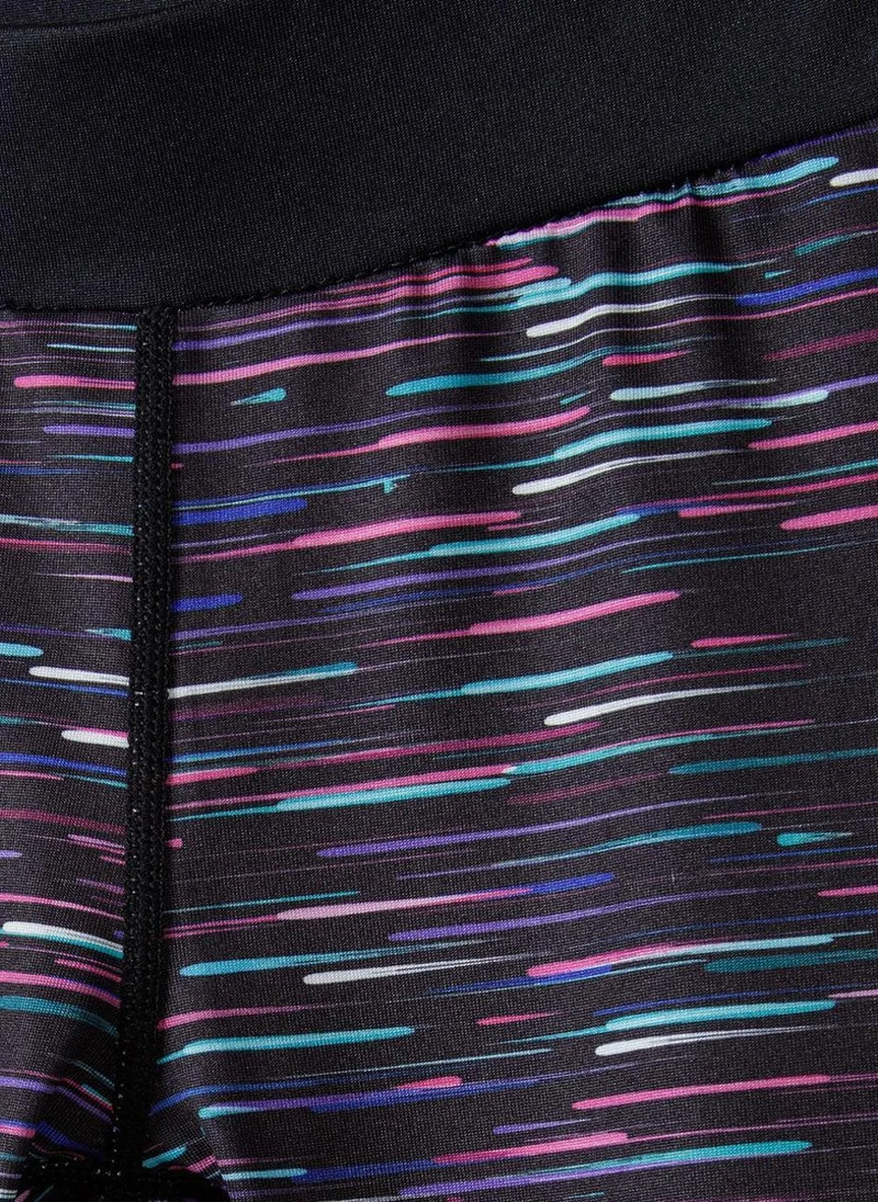 MINOTI Kids Girls Active Leggings with All Over Print and Stretch Waist