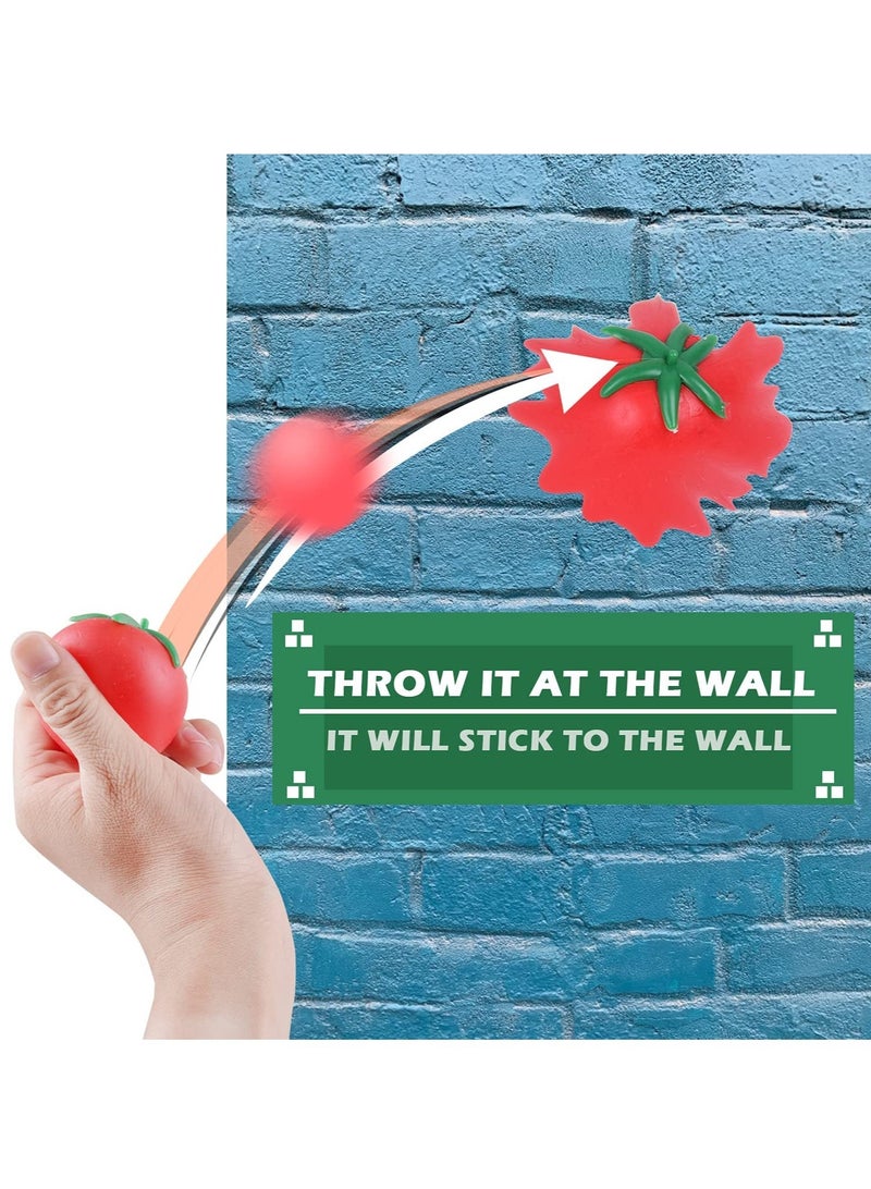 Excefore Squisheez Tomatoes Stress Toys, 9 Pcs Stress Relief  Balls, Squishies Fun Toy for Children, Anxiety Reducer Sensory Play, Tension Relief for Adults, Unique Tomatoes Stress Ball - Image 2