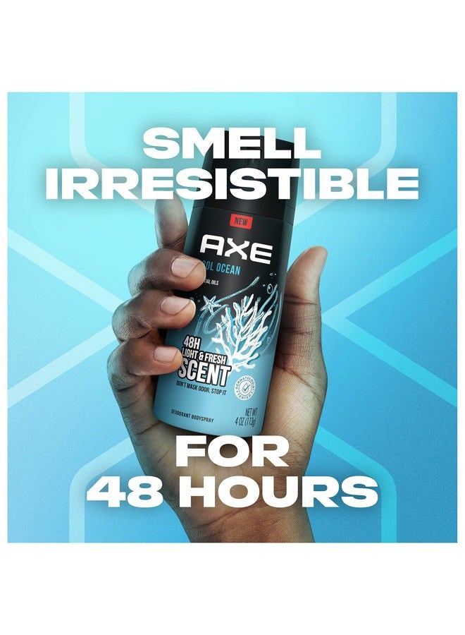 Axe بخاخ مزيل العرق لحماية طويلة الأمد من الروائح برائحة المحيط البارد طوال اليوم مزيل عرق للرجال خالي من الألمنيوم 4.0 أونصة - Image 5