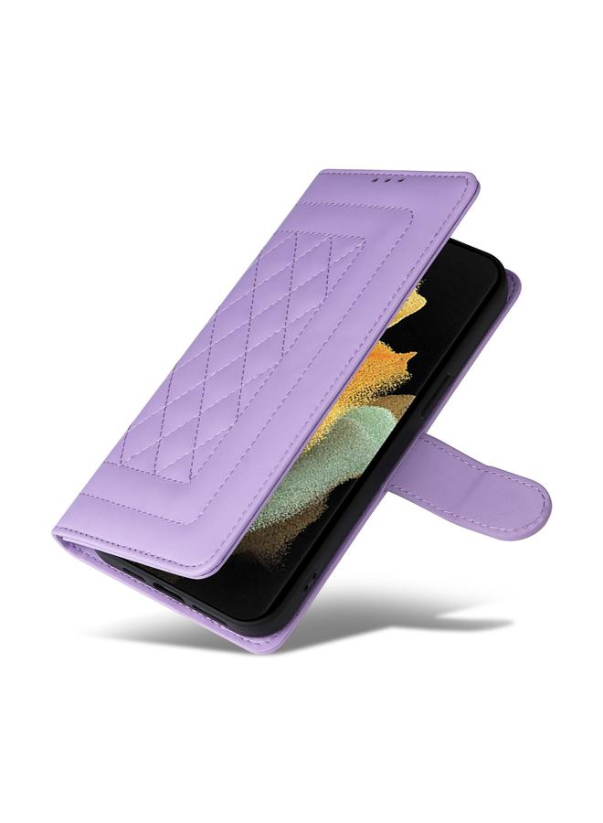S-TOP Case For Samsung Galaxy S21 Ultra 5G Diamond Lattice Leather Flip Phone Case - Image 5