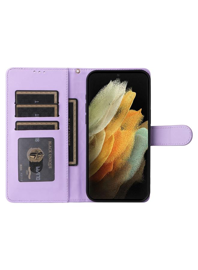 S-TOP Case For Samsung Galaxy S21 Ultra 5G Diamond Lattice Leather Flip Phone Case - Image 4