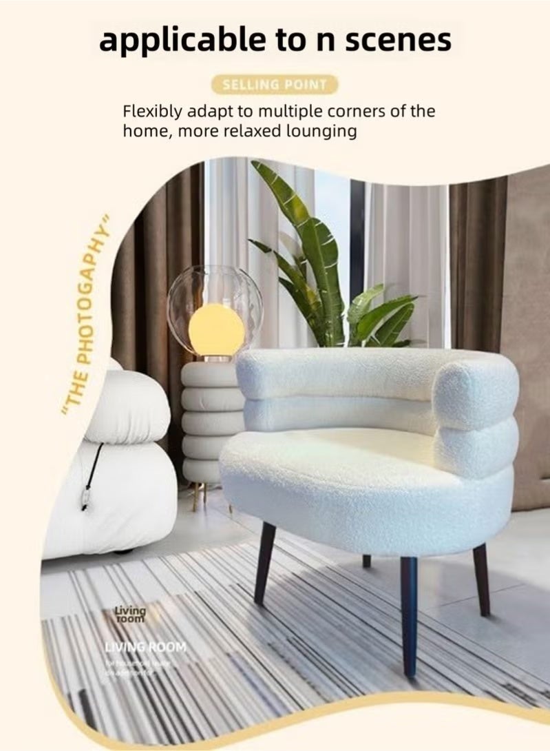 Tiokkss Fabric Dressing Chair for Makeup Room - Makeup Vanity Chair Stool with Backrest for Vanity Chair Foot Stool for Vanity Living Room Bedroom - Image 3