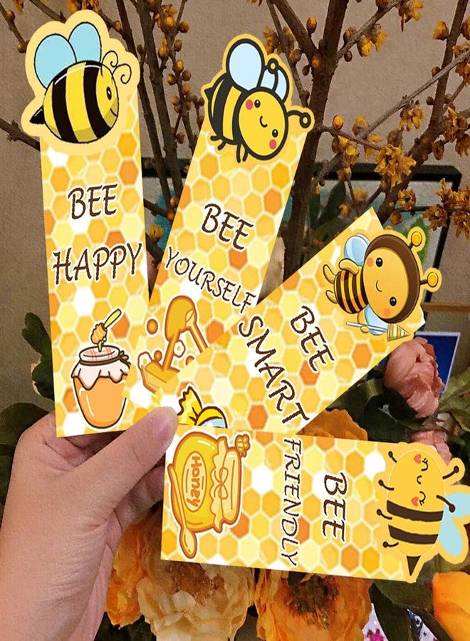 Besttile Cute Bee Bookmarks,1.6 * 5.5Inch Motivational Paper Bookmark Pack,60PCS Book Marks for Reading,Class Supplies for Students in Bulk,Fun Bookmarks - Image 5