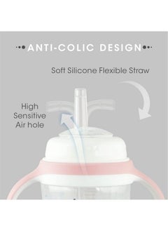 R for Rabbit Premium Baloo Baby Straw Sipper Bottle ;10 Fl Oz ; Anti Spill Sippy Cup With Soft Silicone Straw Bpa Free & Non Toxic For Baby Or Kids Of 12+ Months(300 Ml Pink)  - Image 5