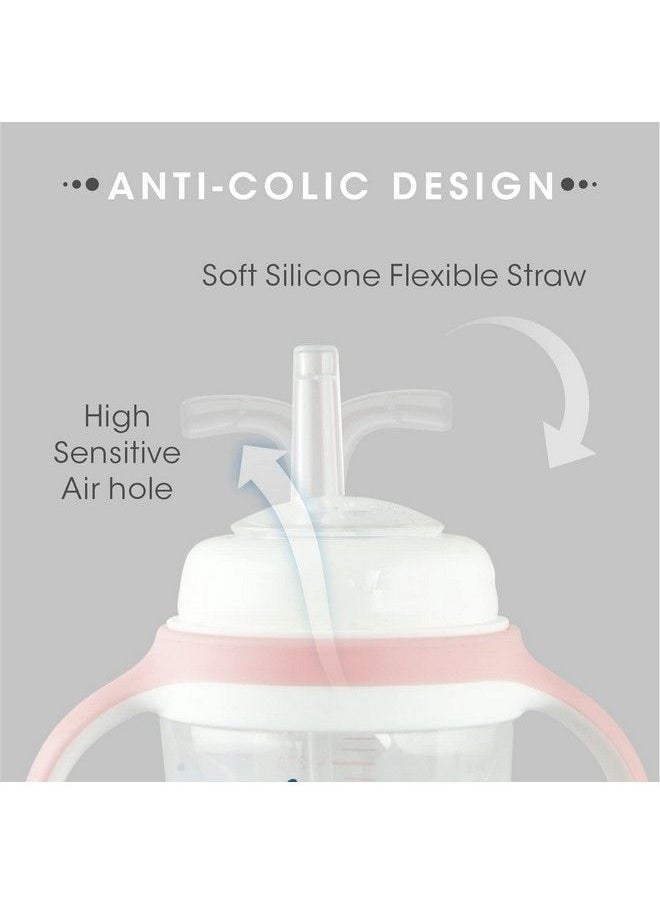 R for Rabbit Premium Baloo Baby Straw Sipper Bottle ;10 Fl Oz ; Anti Spill Sippy Cup With Soft Silicone Straw Bpa Free & Non Toxic For Baby Or Kids Of 12+ Months(300 Ml Pink)  - Image 5