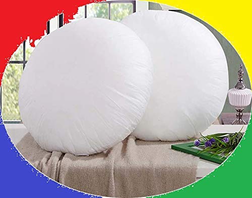 ATOOTFUSION Atootfusion Polyester Blend Microfiber Soft and Fluffy Square Cushion FillersPillowInserts for Sofa Chair Car Round Shape 16 Inch White Stripes Set of 02 - Image 4