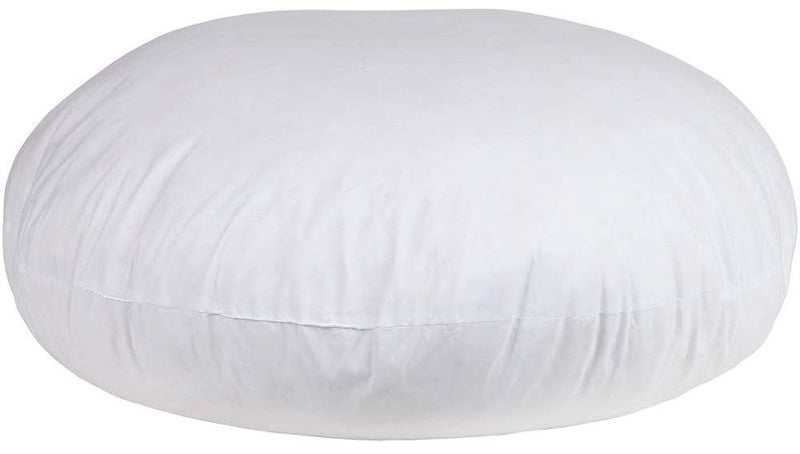 ATOOTFUSION Atootfusion Polyester Blend Microfiber Soft and Fluffy Square Cushion FillersPillowInserts for Sofa Chair Car Round Shape 16 Inch White Stripes Set of 02 - Image 2