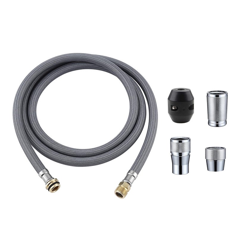 Liberflow Kitchen Faucet Parts Pull out Faucet Hose Compatible for Grohe 48293000 Flexible Shower Hose Replacement With Weight Ball and 3 Connectors - Image 5