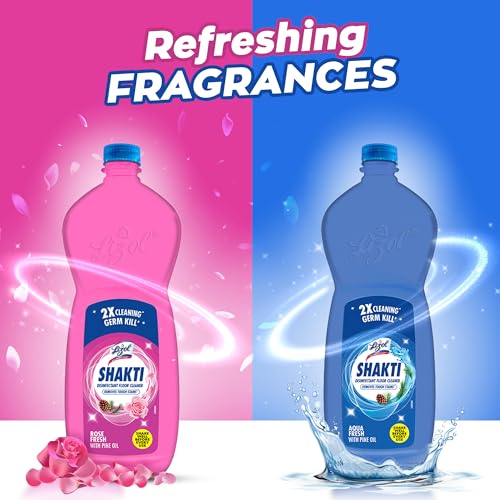 Lizol Shakti 900ml (Pack of 3) - Aqua Fresh Floor Cleaner| 2X Better Cleaning vs Phenyl |Kills 99.9% Germs| Removes Tough Stains | Suitable for All Floor Cleaner Mops - Image 5