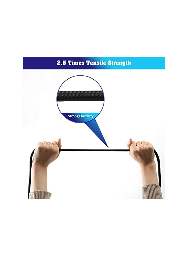 The Bros The Bros 2M Extra Long Bungee Cord, Anti Falling Fixed Lashing Rope with Carabiner Black, Elastic Binding Rope for Truck and Electric Vehicle Packaging 2Pcs - Image 4