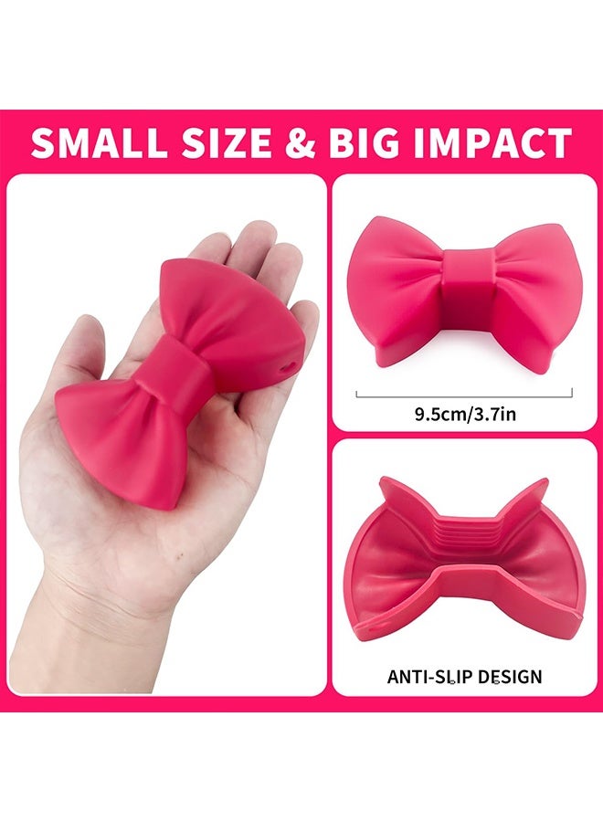 2pcs Silicone Bow Pot Holders - Cute Kitchen Gadgets for Funny Cooks,Heat Resistant Oven Grips White Elephant Gag Gifts for Adults Fun Stocking Stuffers - Image 3