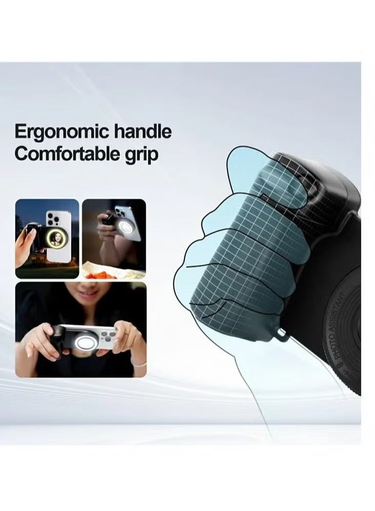 JAJEEK BBC-9 ضوء سيلفي مغناطيسي للهواتف الذكية – ضوء حلقة LED مع سطوع قابل للتعديل، جهاز تحكم عن بُعد بلوتوث، ضوء ملحق قابل لإعادة الشحن للسيلفي، المدونات، الريلز، مكالمات الفيديو – ضوء مغناطيسي محمول لهواتف iPhone وأجهزة Android - Image 4