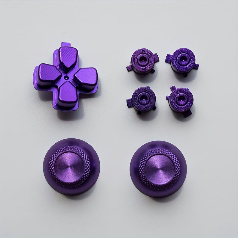 Purple Metal Button Repair Kit for PS5 Controller with D Pad Direction and Function Buttons - Image 4