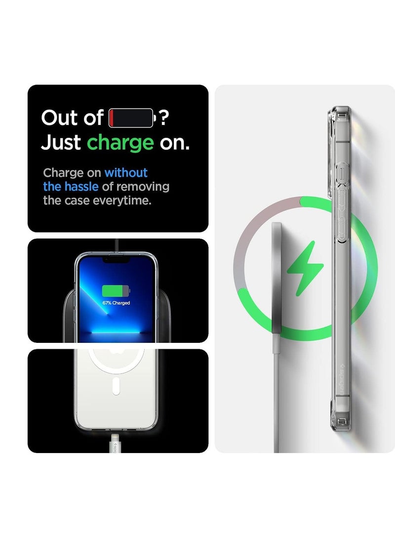 DUSALA IPhone 13 Pro Clear Magnetic Cover, MagSafe Compatible, Hybrid Protective, Crystal Clear Back Case, Shockproof Silicone Frame, Slim Transparent Case (iPhone 13 Pro) - Image 2