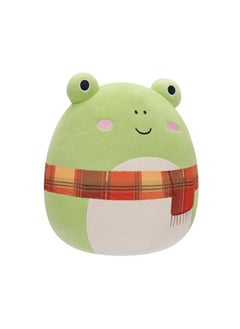 Squishmallows 12 inch Medium Plush Wendy Green Frog W/Plaid Scarf , Officially Licensed Kellytoy Plush Toy, Colorful Soft Toy, Gift for Kids, Girls & Boys Washable Squishy Stuff Toy Multicolor All Age  - Image 2