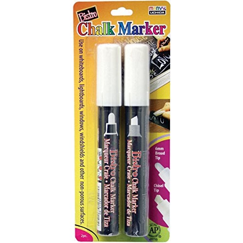Uchida 4832-2A Bistro Chalk Marker Set 2/Pkg-White - Image 2