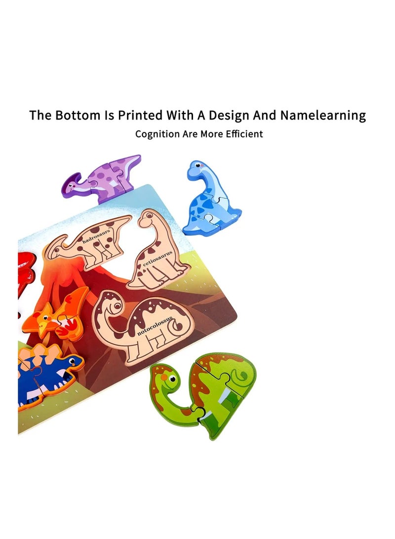 أحجية مكتنزة - خشبية للأطفال من سن 2-4 سنوات ما قبل المدرسة للأولاد والبنات ألعاب خشبية لهدايا التعلم للأطفال على شكل حيوانات الغابة - Image 5