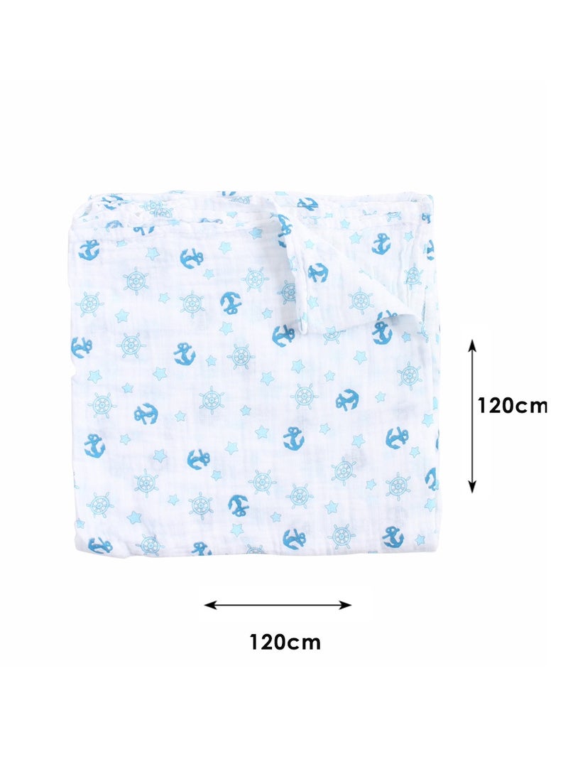 Factory Price - Swaddle Baby Gift Set- Anchor Printed - Image 1