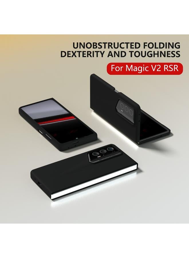 اس-توب جراب لهاتف Honor Magic V2 RSR Porsche Design بتغطية كاملة وملمس جلدي لهاتف الكمبيوتر الشخصي - Image 4