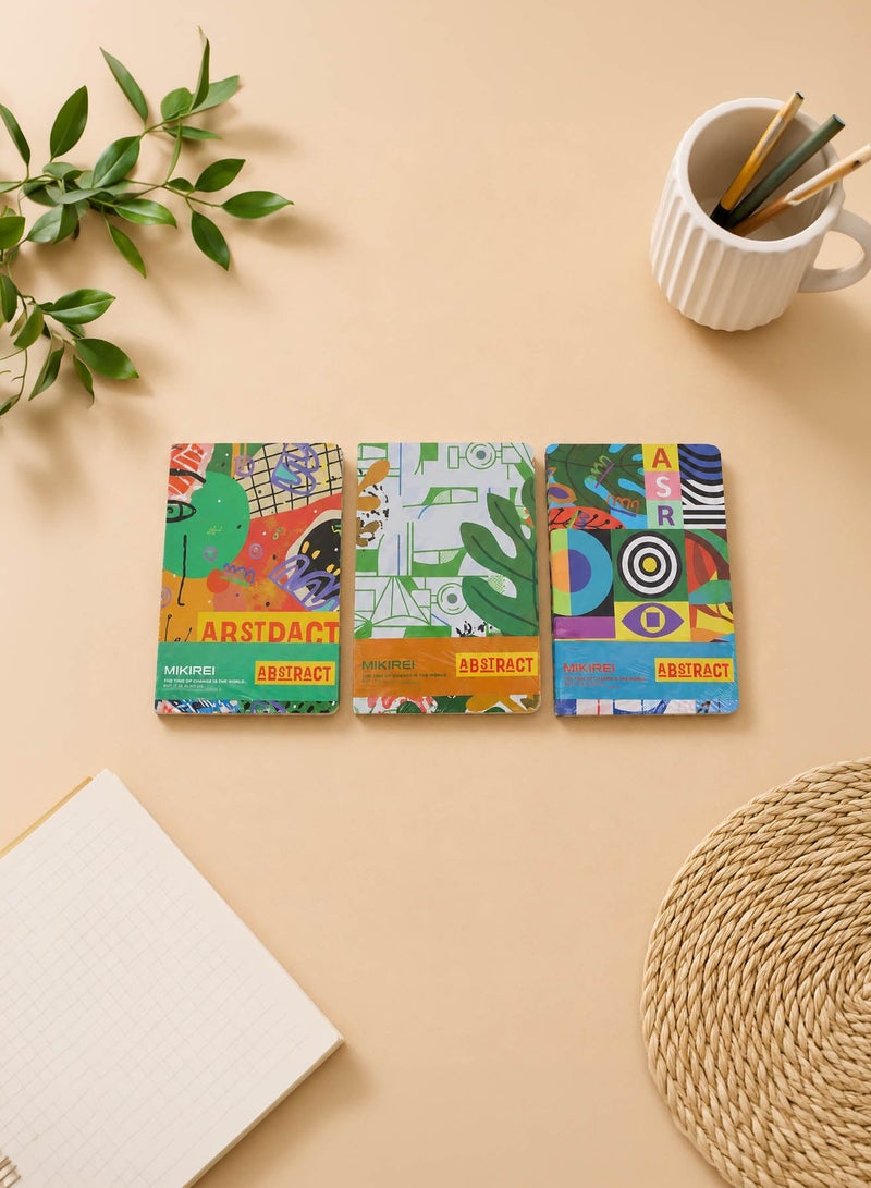 Midi A5 Abstract Art Hardcover Notebook - Image 1