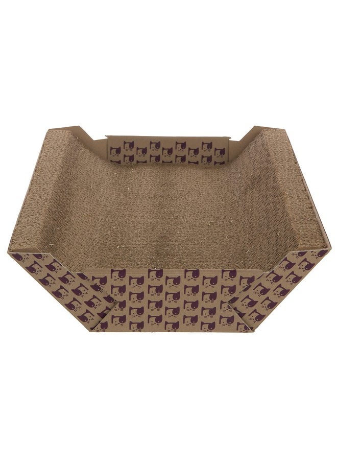 SmartyKat Super Scratcher Chaise Corrugated Cat Scratcher, Catnip Infusion Technology  Brown, One Size  - Image 1