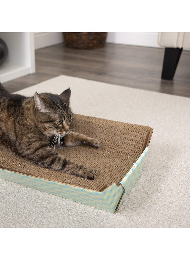 SmartyKat Super Scratcher Chaise Corrugated Cat Scratcher, Catnip Infusion Technology  Brown, One Size  - Image 4