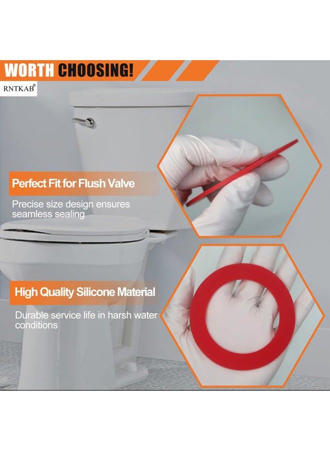 RNTKAB Flush Valve Seal for Mansfield 210/211 Flush Valve - 2-Pack Toilet Gasket Replacement Parts - Upgraded Leak-Proof Silicone 630-0030 Seal - Image 5