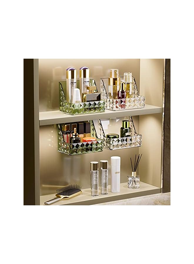 Raxoom Shower Caddy Wall-mounted Cosmetic Organizer No Punching Makeup Holders for Bathroom Washroom Restroom Shower Toilet Kitchen (Green) - Image 4