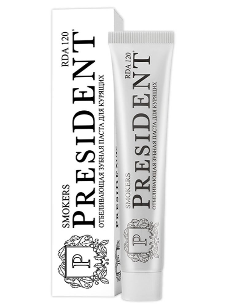 President President Smokers Toothpaste - 75ml | Deep Cleaning and Stain Removal for Daily Radiance  - Image 1