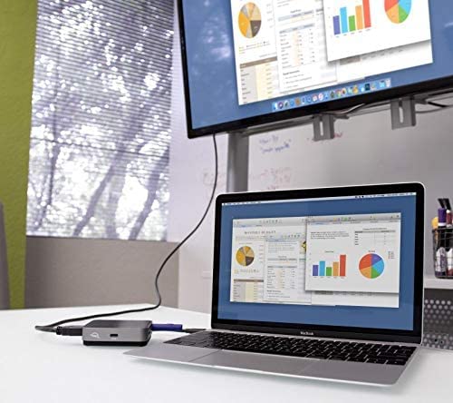 OWC Travel Dock USB C Docking Station, 4k Resolution Universal Laptop Docking Station with Charging 100W, Thunderbolt 3, HDMI 2.0, and SD Card, 5 Ports of Connectivity, Space Grey - Image 2