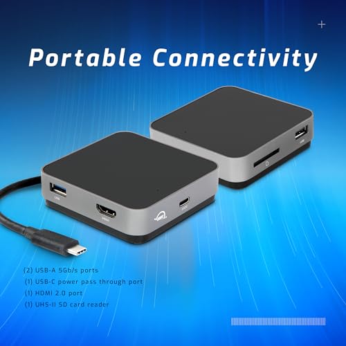 OWC Travel Dock USB C Docking Station, 4k Resolution Universal Laptop Docking Station with Charging 100W, Thunderbolt 3, HDMI 2.0, and SD Card, 5 Ports of Connectivity, Space Grey - Image 3