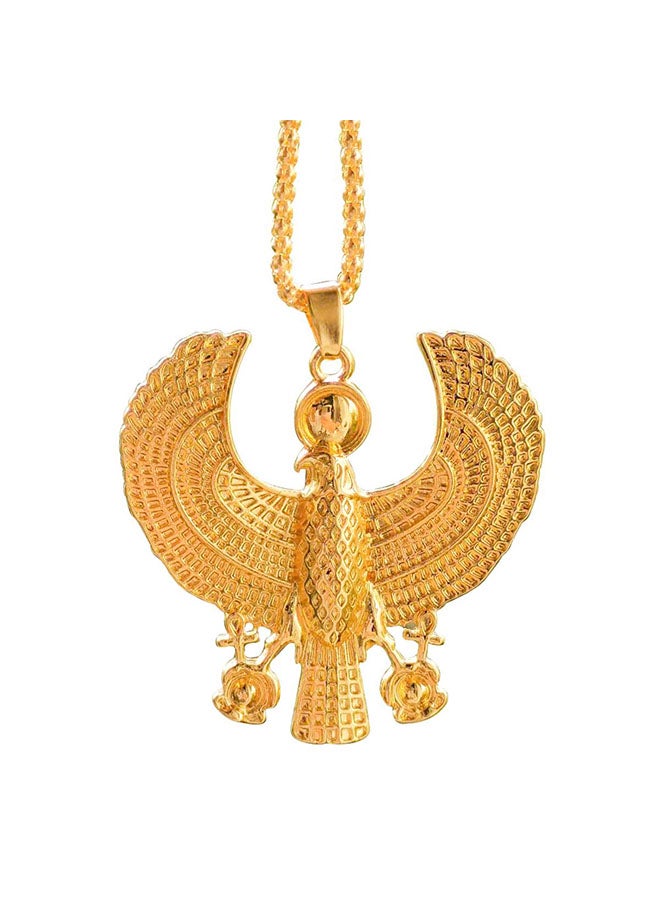 roaiss Hip Hop Plated 18K Gold Stainless Steel Egyptian Horus Eagle Pendant Necklace - Image 3