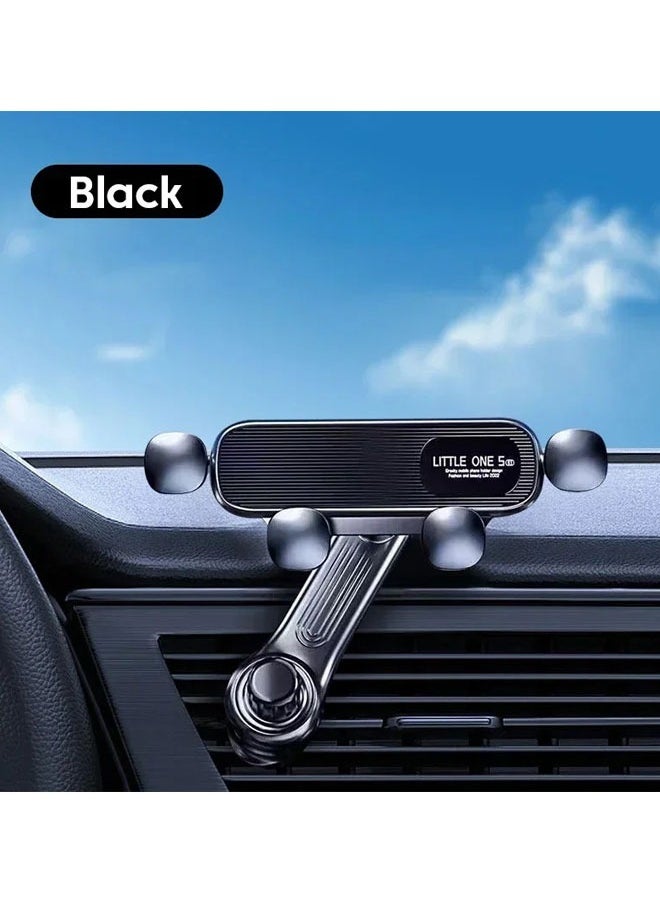 Generic - Mobile Holder For Car Gravity Car Phone Holder for 4.7-7.2 inch Mobile Phone Car Air Vent Phone Mount Universal Shockproof GPS Clip Smartphone Stand Suitable for iphone, Samsung, Huawei, Xiaomi, Black - Image 1