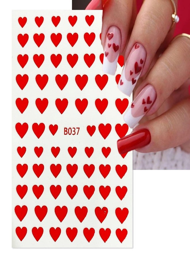 TailaiMei Heart Nail Stickers, Colorful Glitter Design Self-Adhesive Nail Art Decals for DIY Nail Decorations (511) - Image 2