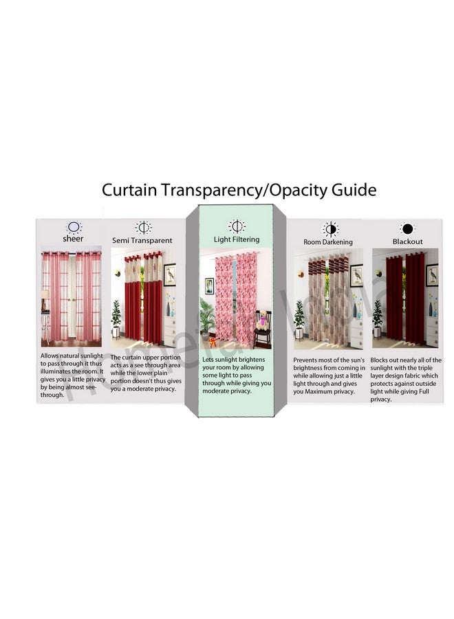 Homefab India Pack of 1 Royal Silky Cream Window Curtain with Stainless Steel Eyelets - 6 feet - Image 5