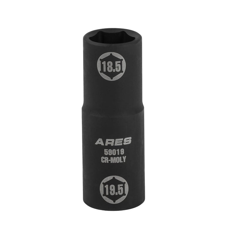ARES 5901912inch Drive 185x195mm Half Size Lug Nut Flip Socket Impact Grade ChromeMoly Steel Remove Warped Damaged and Bloated Chrome Capped Lug Nuts - Image 2