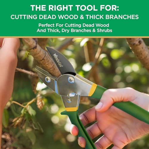 Miracle-Gro 2-Piece Pruning Shears Set – Includes 8 in. Bypass Pruner for Live Plants and 8 in. Anvil Pruner for Dry Stems – Sharp Carbon Steel Blades and Comfort Grip Handles for Garden and Yard Use - Image 4
