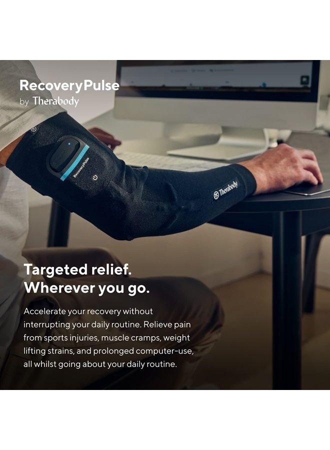 Theragun RecoveryPulse Arm Sleeve by Therabody, Compression and Vibration Sleeve for On The Go Relief, Reduce Soreness and Pain in Your arms, Increase Flexibility, Extra Small - Image 1