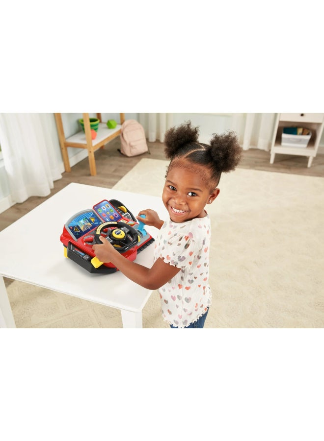 vtech Race & Discover Driver™ | Interactive Kids Driving Toy with Steering Wheel, Gear Shift & Game Screen | 20 Educational Games, Racetracks & Town Adventures | Ages 3–6 - Image 4