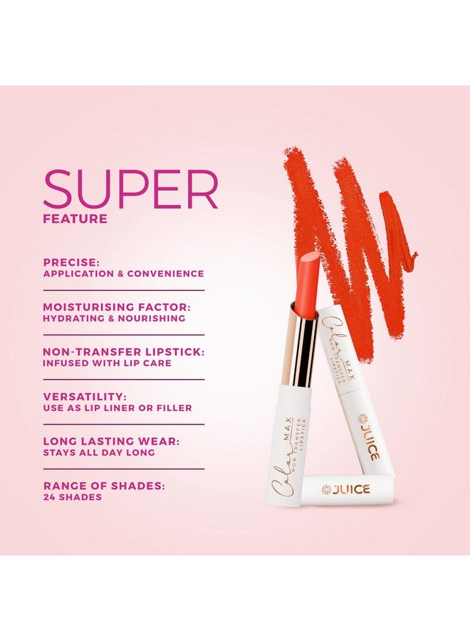 Juice Long Lasting, 4pc Lipstick Combo Set For Women(Red Addict-M03 Bullet Lipstick, Flame On-MCR10 Play up Lip Crayon, Maroon Bliss-M08 Liquid Lipstick, Sultry Sangria-M22 Slim Stick) - Image 2