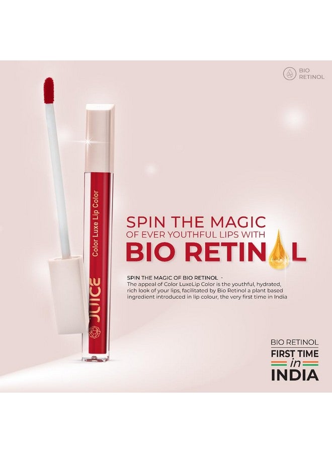 Juice Long Lasting, 4pc Lipstick Combo Set For Women(Red Addict-M03 Bullet Lipstick, Flame On-MCR10 Play up Lip Crayon, Maroon Bliss-M08 Liquid Lipstick, Sultry Sangria-M22 Slim Stick) - Image 3