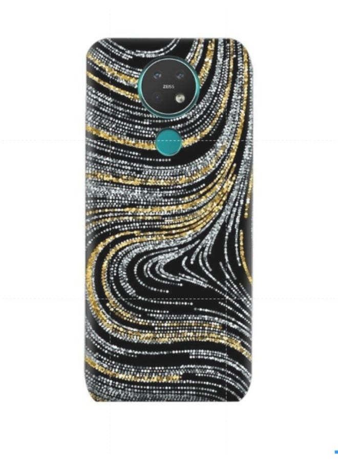 AMC DESIGN Protective Case Cover For Nokia 7.2 Black/Gold/Silver