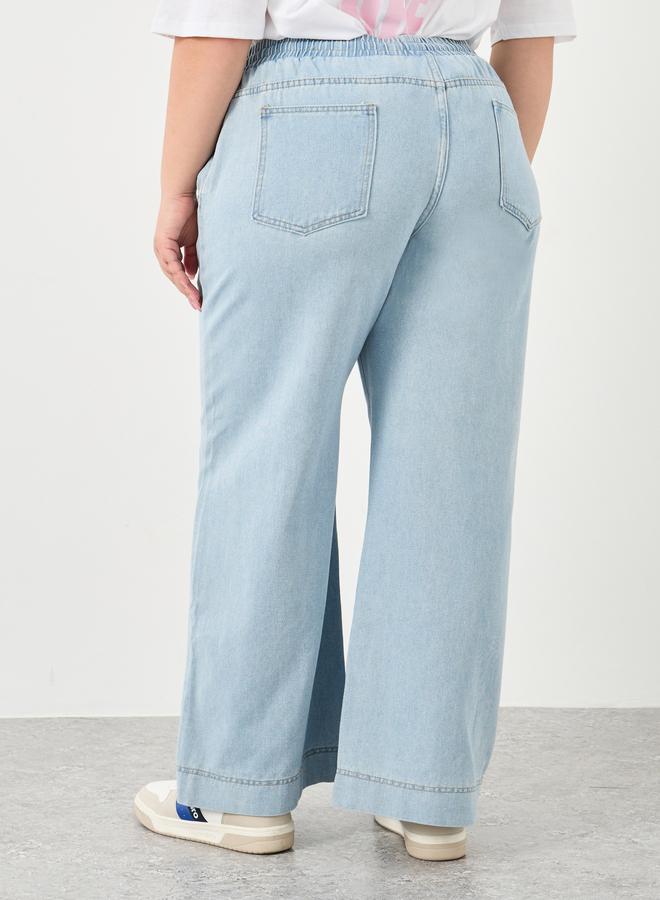 ستايلي جينز ستايلي بلس واسع الساق برباط - Image 4